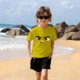 thumbnail image 3 of Tops de Manga Corta Linda con Impresión de Expresión Linda de Color Sólido para Niños Niños Niñas, Camiseta Cómoda Suelta para la Temporada Escolar, 3 of 8