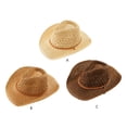 thumbnail image 2 of Ruiboury Wide Application Cowboy Hat For All Needs Age Resistant Outdoor Straw Hats khaki 1 Pc, 2 of 6