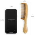 thumbnail image 3 of Onedor Handmade 100% Natural Green Sandalwood Hair Combs - Anti-Static Sandalwood Scent Natural Hair Detangler Wooden Comb (Wide Tooth), 3 of 8