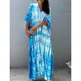 thumbnail image 2 of Robe de Plage Imprimée pour Femmes à Manches Courtes Grande Taille, 2 of 5
