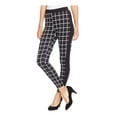 thumbnail image 2 of Material Girl Womens Printed Tuxedo Stretch Casual Trouser Pants, Black, Juniors, Small, 2 of 2
