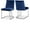 Navy and Chrome, variant on Meridian Furniture Heidi Navy Velvet Dining Chair (Set of 2)
