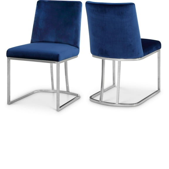 Meridian Furniture Heidi Navy Velvet Dining Chair (Set of 2)