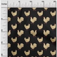 thumbnail image 2 of oneOone Cotton Silk Black Fabric Rooster Cock Craft Projects Decor Fabric Printed By The Yard 42 Inch Wide, 2 of 4