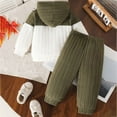 thumbnail image 6 of Baby Boy Girl Outfits Autumn Winter Color Block Long Sleeve Drawstring Pants 2T-5T Everyday Outfit Set 2 PC, 6 of 6