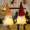 thumbnail image 3 of Christmas Decorations with LED Light, 3 Pack Handmade Swedish Tomte , Lighted Scandinavian Santa Elf Plush Table Ornaments, Xmas Holiday Winter Party Home Decor Gift, 3 of 9