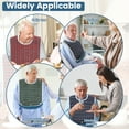 thumbnail image 3 of Tcwhniev 3 Pack Adult Bibs Washable Waterproof Clothing Protector with Crumb Catcher for Elderly atient Bedridden Convalescent Disabled, Lattice Pattern, 3 of 7