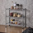 thumbnail image 6 of Tcbosik 3-Tier Heavy Duty Steel Wire Rack, Utility Shelving Unit with Adjustable Shelves, Storage Organizer for Kitchen, Garage, Silver, 6 of 6