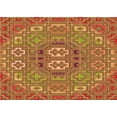 thumbnail image 1 of Ahgly Company Machine Washable Indoor Rectangle Transitional Yellow Area Rugs, 7' x 10', 1 of 7