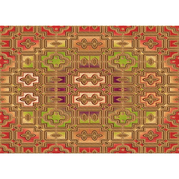 Ahgly Company Machine Washable Indoor Rectangle Transitional Yellow Area Rugs, 5' x 7'