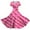 Pink, variant on LWavelet Valentine's 2026 Red-Pink Crochet Heart & Flower Dress, Women's V-neck Short Sleeve Fitted Waist A Line Flowy Sundresses Watermelon Red S