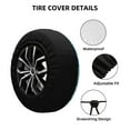 thumbnail image 4 of Waterproof Spare Wheel Cover, Glacier Abstraction Adjustable Wheel Cover For Jeep Trailer Rv Suv Car, 15 Inch, 4 of 8