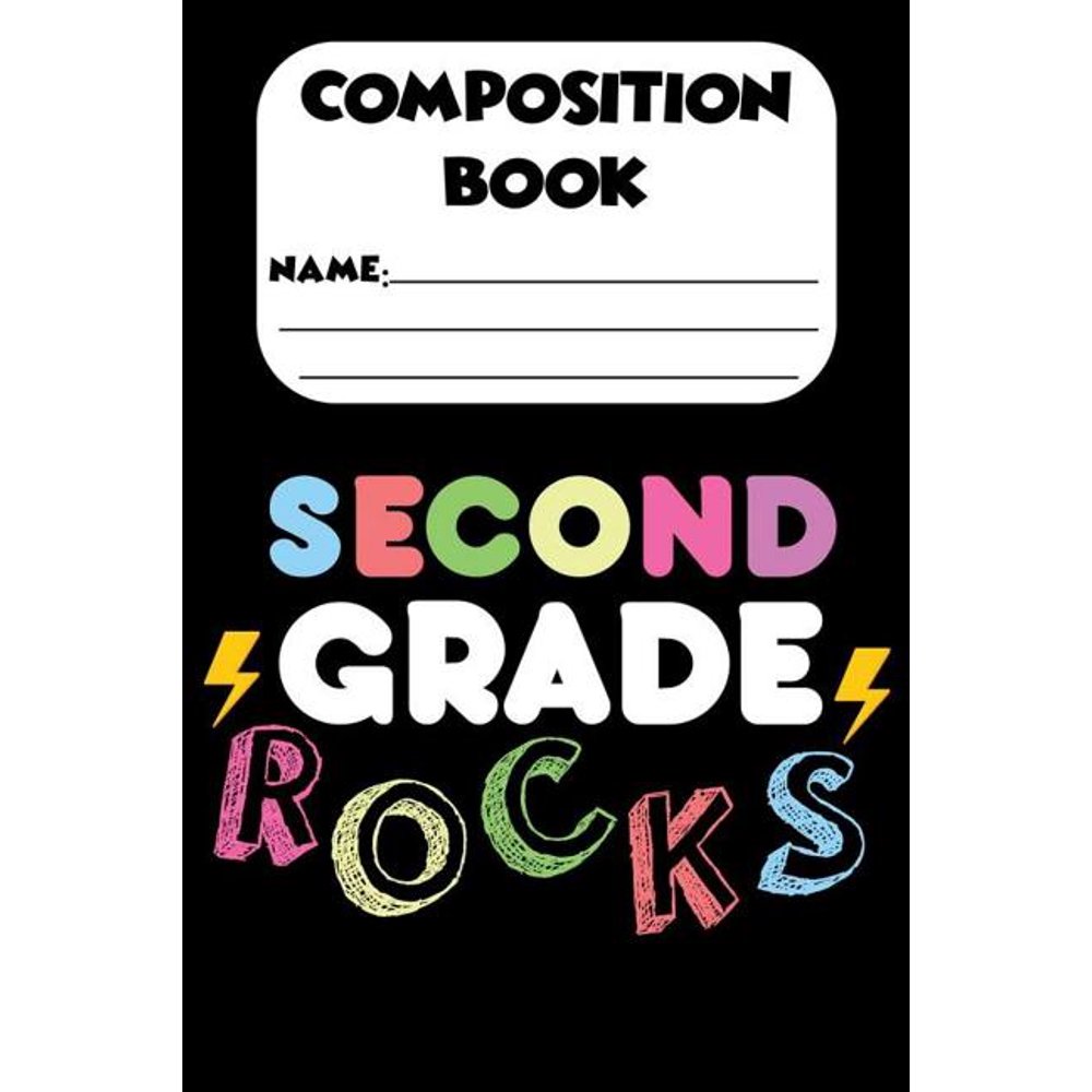 Composition Book Second Grade Rocks Back To School Primary Composition