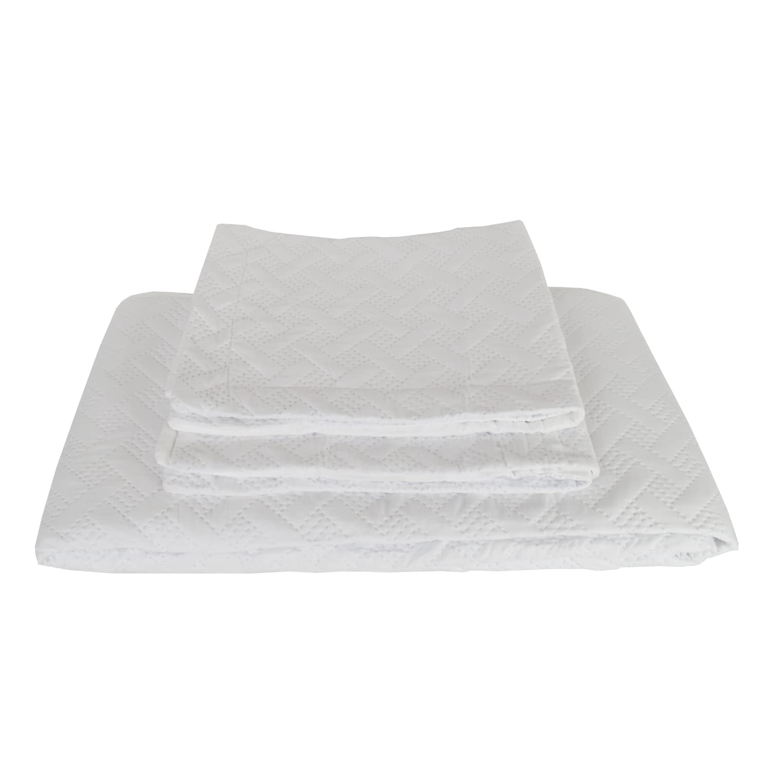 Reversible Quilt Bedspreads Coverlets Quilts Ultra Soft Lightweight Bedding Set, White, 3 Piece Queen