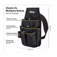 thumbnail image 3 of Bolsa Portaherramientas Profesional Cinturón Ajust 13 Compartimientos Belug Negro Amarillo, 3 of 5