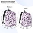 thumbnail image 2 of Honeii Violets Flowers Print Canvas Backpack for School & Outdoor,Laptop Excursion Backpack,Notebook School Bookbag For Men Women,for Work, Travel, and Everyday Use-Small, 2 of 5