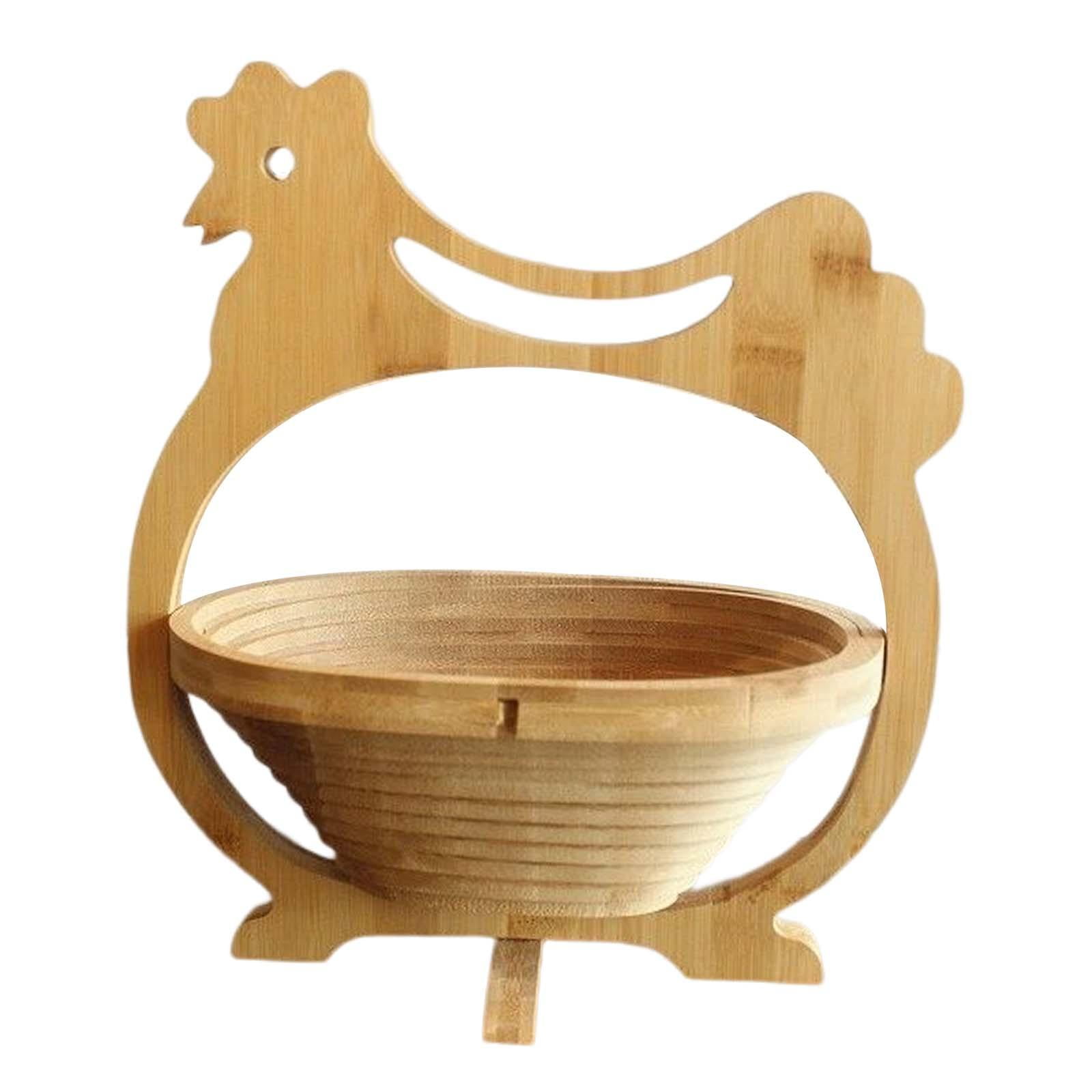 Foldable Fruit Basket Decorative Snack Storage Tray Pot Mat Table