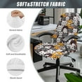 thumbnail image 5 of Renewold Cat Yellow Grey Office Chair Cover for Armrest Chairs Stretch Printed Desk Computer Chair Slipcover Removable Non-slip High Back Chair Cover Standard Size, L, 5 of 7