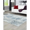 thumbnail image 3 of Unique Loom Kamala Washable Collection Area Rug - Foliage (5' 3" x 8' Rectangle Ivory Gray/Blue), 3 of 9