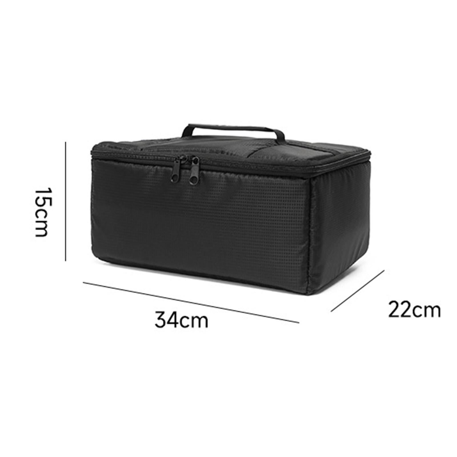 Fishing Reel Bag Large, Storage Holder Organizer Removable Dividers Tote Fishing Tackle Bags Fishing Reel bag Boxes for Boat Outdoor Black