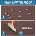 thumbnail image 3 of XISOBO Linen Textured Table Cloths Round 60 Inch Premium Solid Tablecloth Spill-Proof Waterproof Table Cover for Dining Buffet Feature Extra Soft and Thick Fabric Wrinkle Free, Chocolate, 3 of 7