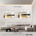 thumbnail image 4 of Elephant Stock Abstract Gold And Gray Rectangles Wall Art - Horizontal Multi Panel Canvas - Living Room Wall Decor - Abstract Multi Panel - White And Gray Decor - 75" x 48", 4 of 8