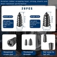 thumbnail image 2 of PinesC 20PCS Tire Repair Rubber Nails, Vacuum Car Tire Repair Rubber Screws Kit, Fast Self-Service Tire Repair Tool, Auto Puncture Repair Tools for Most Vehicles (10S & 10L) 20 PCS, 2 of 5