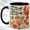 Black, variant on Coastal Seafood Coffee Mug, Lobster Fish Mug, Ceramic 11 oz