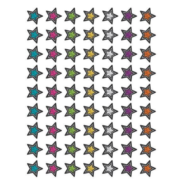 Chalkboard Brights Stars Mini Stickers [TCR3556]