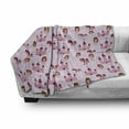 thumbnail image 3 of Fantasy Soft Flannel Fleece Blanket, Princes with Castle and Unicorn Stars Background Cartoon Drawing Style, Cozy Plush for Indoor and Outdoor Use, 50" x 70", Pale Mauve Brown Pink, by Ambesonne, 3 of 6