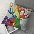 thumbnail image 7 of Antlers Flannel Fleece Pillow Cushion Cover, Deer Head Reindeer Animal Outline Wilderness Inspired Minimalistic Simple Art, Decorative Square Accent Pillow Case, , Multicolor, 7 of 7