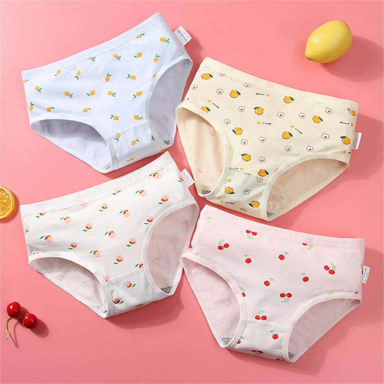 Ketyyh-chn99 Girls' Cotton Briefs Cotton Brief Underwear Girls Underwear  Panties Briefs for Girls Teen (4 Pack) Pink,4-5 Years
