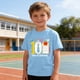 thumbnail image 5 of Blusas y camisas de manga corta con cuello redondo para niños y niñas, camisetas gráficas de manga corta, blusas con estampados bonitos para la temporada escolar., 5 of 9