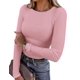 thumbnail image 1 of Remera PRETTYGARDEN 2025 de Punto Acanalado Manga Larga Rosa M, 1 of 8
