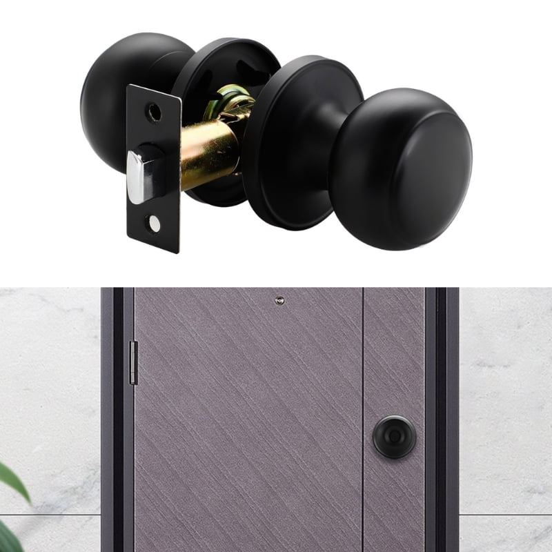 Easy Installion Round Knob Door Lock Stainless Steel Bathroom Privacy Sturdy