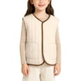 thumbnail image 4 of Cowsor Toddler Girls Boys Fleece Vest Kids V-Neck Vest Jacket Lightweight Sleevless Fall Winter Warm Outerwear, 4 of 7