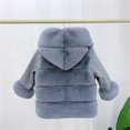 thumbnail image 4 of Otqutp Toddler Warm Overcoats Kids Girls Coat Winter Windproof Thicken Coat Long Sleeve Jacket Child Warm Button Outerwear(Grey,18-24 Months), 4 of 4