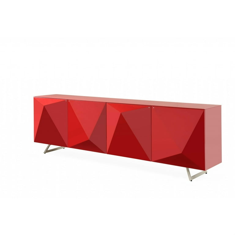94 X 18 X 29 Red Metal Buffet 94 X 18 X 29 Red Metal Buffet
