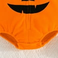 thumbnail image 6 of LIJCC Toddler Boy Girl Halloween Zipper Long Sleeve Jumpsuit Outfit Pumpkin Romper Cute Hoodie Sweatshirt Romper Infant Baby Halloween Fall Winter Warm Bodysuit Clothes, 6 of 7