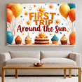thumbnail image 5 of LUUFILx First Birthday Sun Trip Balloon Backdrop Cupcake Photo Props Party Decoration Kids Banner Celebration Background Event Supplies, 5 of 8