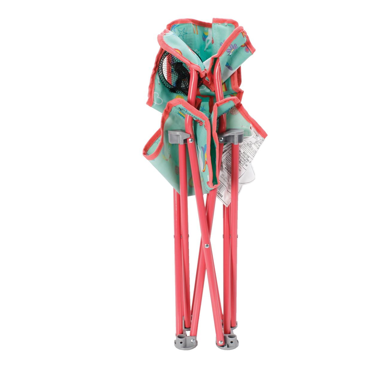 Crckt Kids Folding Camp Chair with Safety Lock, Unicorn Print, 125lb Capacity
