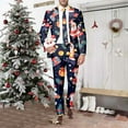 thumbnail image 2 of Adult Mens Christmas Suits 2 Piece Funny One Button Xmas Reindeer Jacket Tuxedo And Trousers Set Slim Fit Winter Party Ugly Mens Suits, 2 of 6