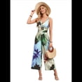 thumbnail image 6 of Printed Wide-Leg Jumpsuit Blue Flowers on  Background L, 6 of 8