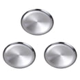 thumbnail image 1 of 3 Unids Bandejas Redondas De Servir De Acero Inoxidable Bandeja De Comida Bandeja De Té 14 Cm Macarena Placa de cena de acero inoxidable, 1 of 8