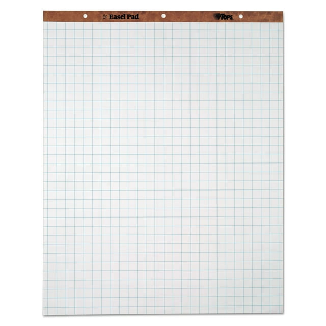 TOPS Tapis de Chevalet 3 Trous Perforé Blanc 15 lb 1 Pouces" Carrés 50 SH/PD 4 par Carton (7900)