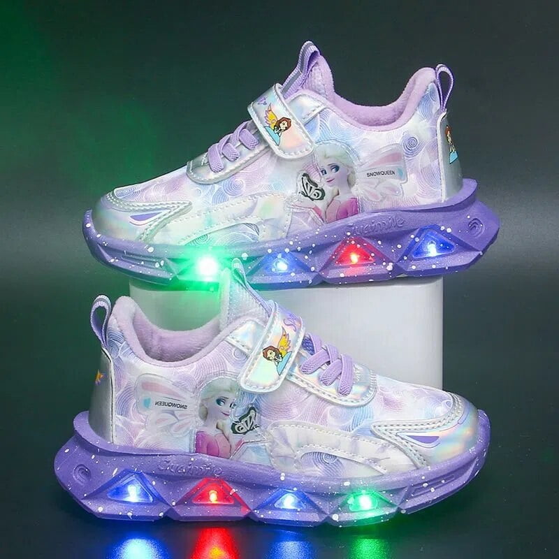 Frozen Zapatillas Con Luces Talla 24 Zapatillas Deporte De Elsa Y