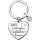 thumbnail image 5 of Regalos para novias, amigas, hermanas, colegas, compañeras de clase, llavero de acero inoxidable con letras creativas personalizadas, 5 of 5