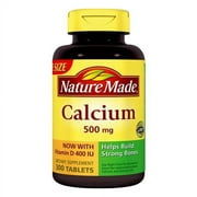 Nature Made Calcium 500 mg With Vitamin D 400 IU Tablets Helps Build Strong Bones, 300 Ea, 3 Pack