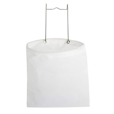 Smart Design Clothespin Bag Holder with Hanging Hook - 13 x 11 Inch - White