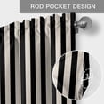 thumbnail image 3 of Black Striped Kitchen Valances for Windows, Modern Simple Farmhouse Beige Vintage Bathroom Window Valances 42x18 Inch Rod Pocket Window Treatments Valance Curtains for Living Room Bedroom Decor, 3 of 9